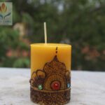 Taj mahal designed candle