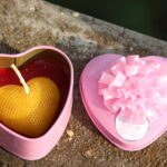 Heart designed Tin candle