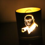 Jai bheem glass candle holder