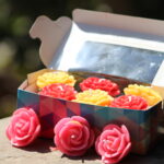 Rose designed candles (pack of six)